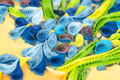 Quilling Card - Artist Series - Quilled Irises, Van Gogh Greeting Card