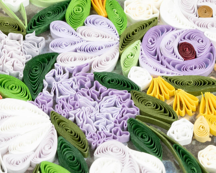 Quilling Card - Artist Series - Quilled Spring Bouquet, Renoir Greeting Card