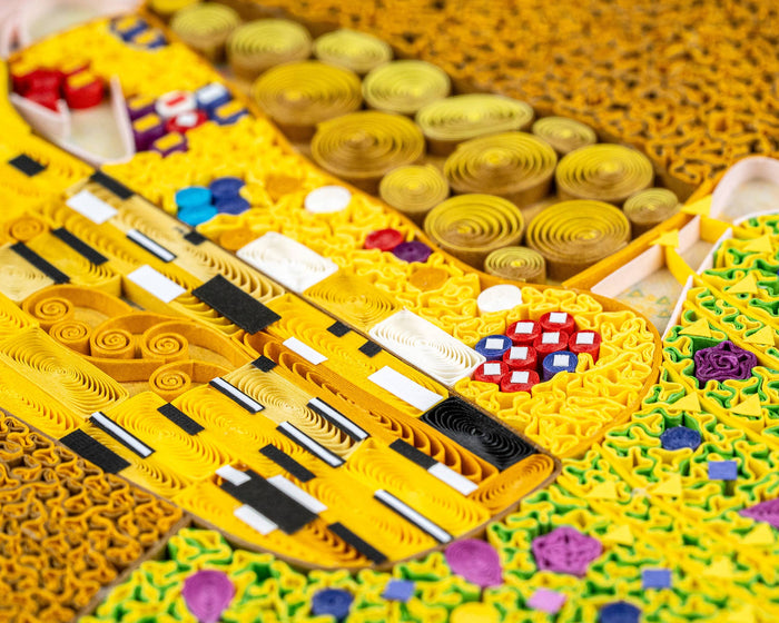 Quilling Card - Artist Series - Quilled The Kiss, Klimt Greeting Card