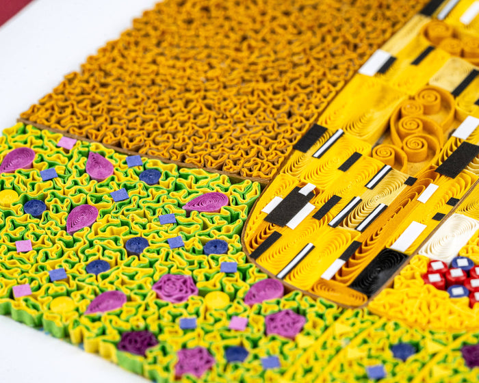 Quilling Card - Artist Series - Quilled The Kiss, Klimt Greeting Card