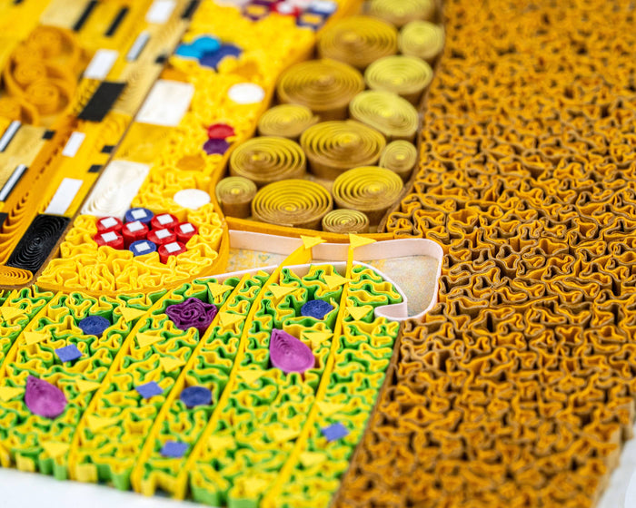 Quilling Card - Artist Series - Quilled The Kiss, Klimt Greeting Card