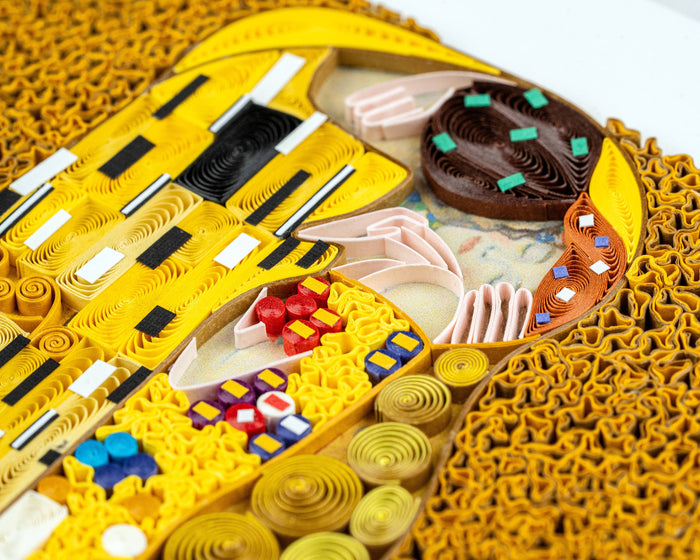 Quilling Card - Artist Series - Quilled The Kiss, Klimt Greeting Card