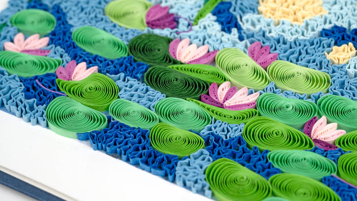 Quilling Card - Artist Series - Quilled Water Lilies 1916-19, Monet Card
