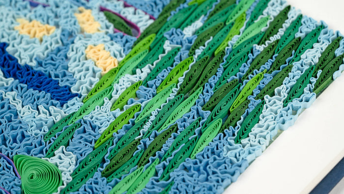 Quilling Card - Artist Series - Quilled Water Lilies 1916-19, Monet Card