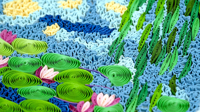 Quilling Card - Artist Series - Quilled Water Lilies 1916-19, Monet Card