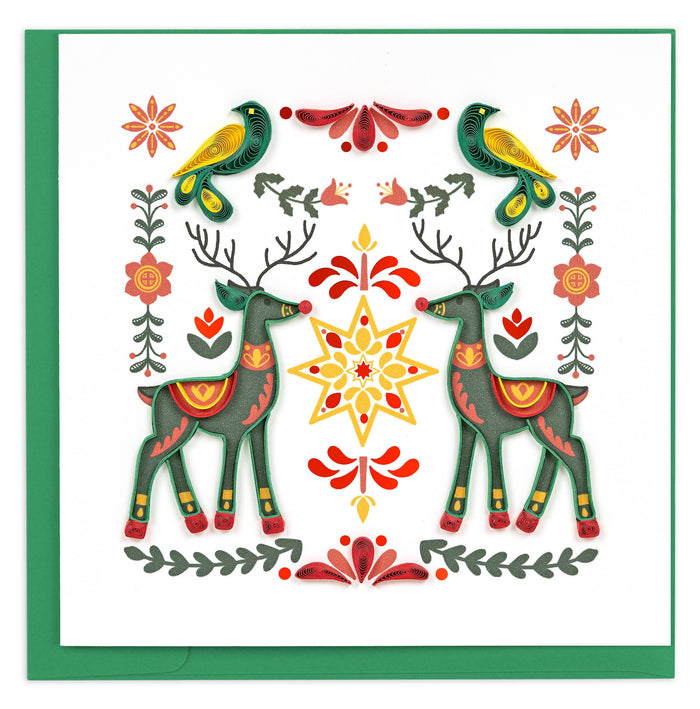 Quilling Card - Quilled Scandinavian Christmas Greeting Card