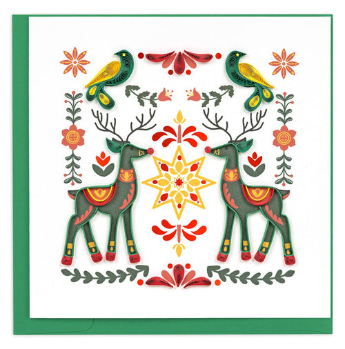 Quilling Card - Quilled Scandinavian Christmas Greeting Card