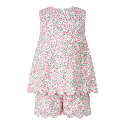 Rachel Riley - Scalloped Floral Top and Short Set