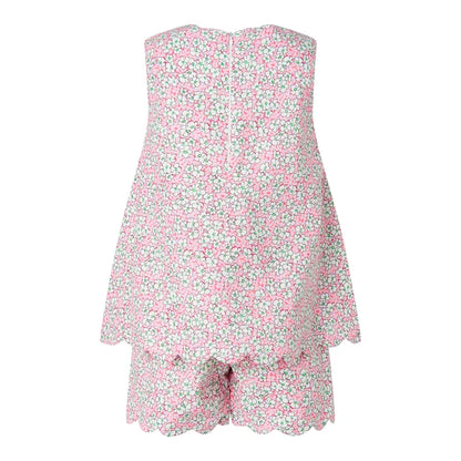 Rachel Riley - Scalloped Floral Top and Short Set