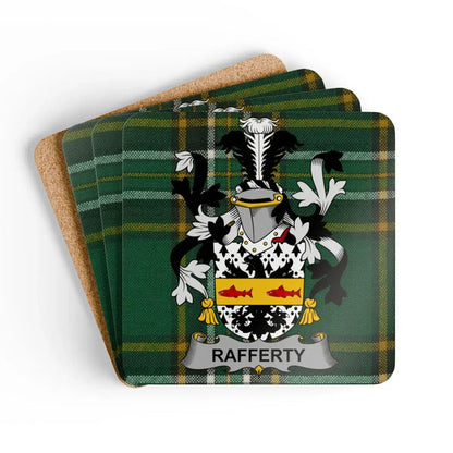 Rafferty Tartan Crest Drink Coaster Set