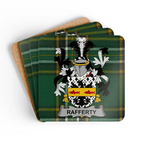 Rafferty Tartan Crest Drink Coaster Set