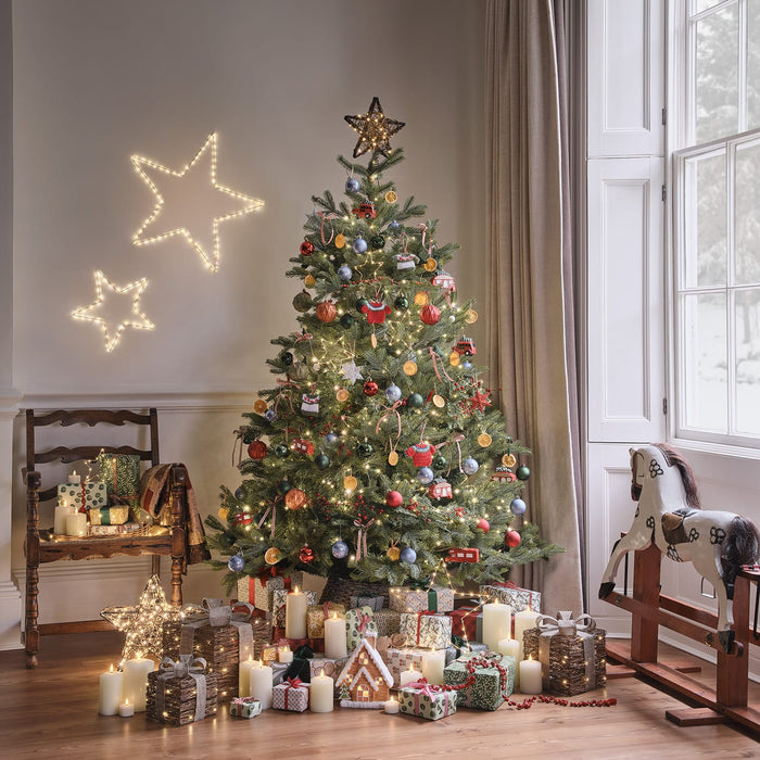 Rattan Star Micro LED Christmas Tree Topper