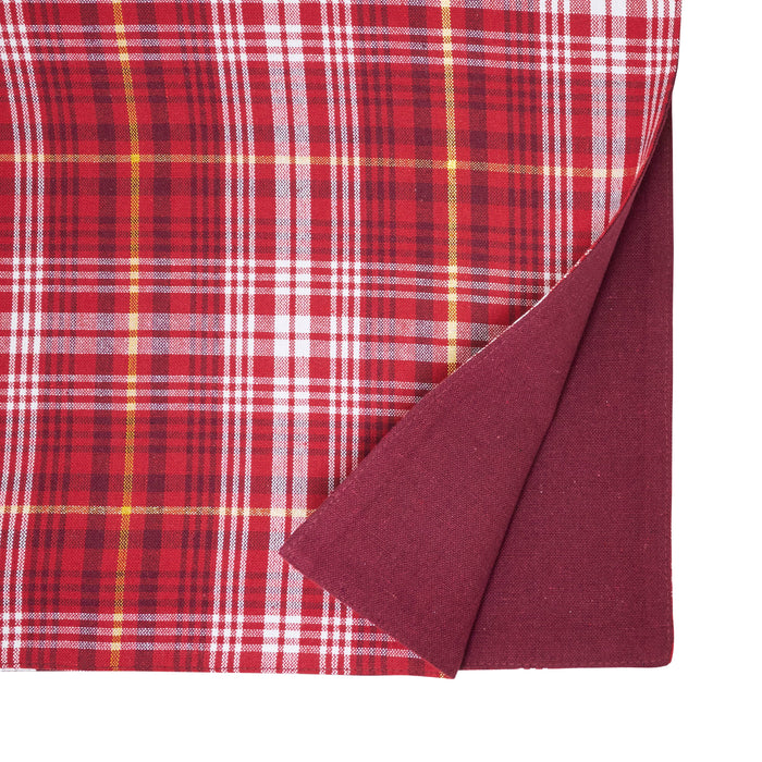 Recycled Red Plaid Table Runner