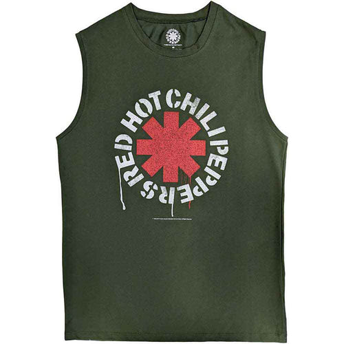 RED HOT CHILI PEPPERS - STENCIL - Tank T-Shirt Green