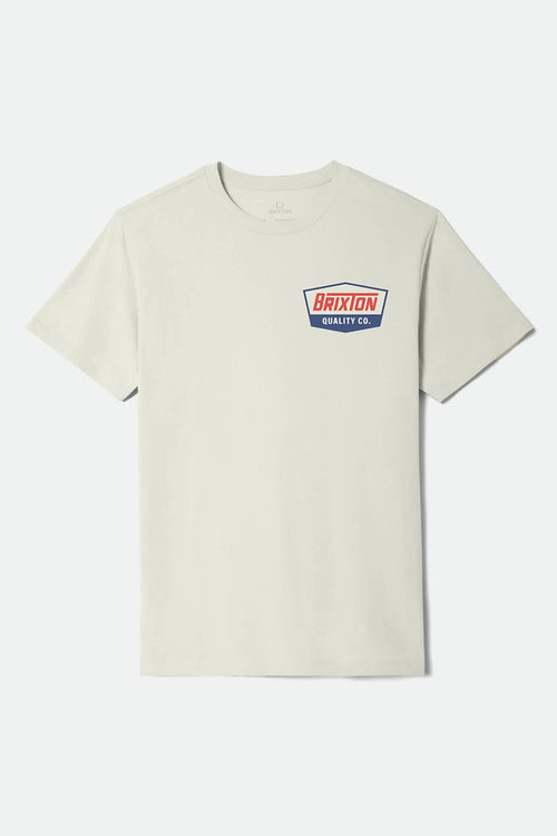 Men's Regal Star Short Sleeve Standard T-Shirt in the color Cream/Navy/Red - Front Product View