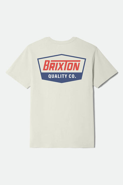 Regal Star Short Sleeve Standard T-Shirt - Cream/Navy/Red