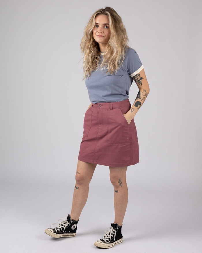 Remi Womens Skirt in Dark Pink