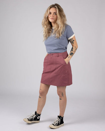 Remi Womens Skirt in Dark Pink