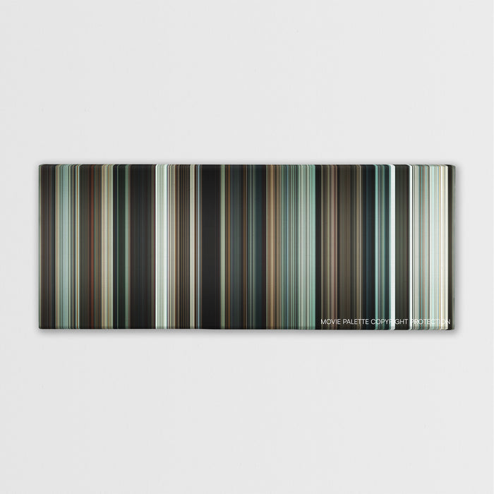 Repo Men color palette canvas print: thousands of thin vertical stripes of color