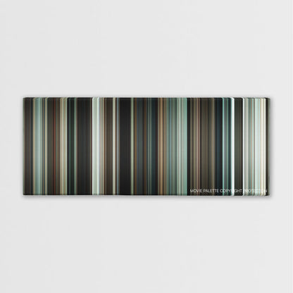 Repo Men color palette canvas print: thousands of thin vertical stripes of color