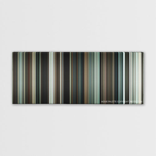 Repo Men color palette canvas print: thousands of thin vertical stripes of color