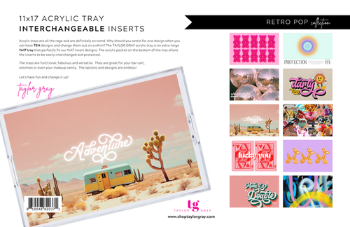 Retro Pop Acrylic Tray Inserts Set