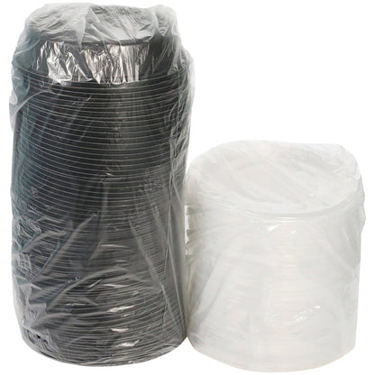 RitePak - 9" 48 Oz Black Round MFPP Container and PP Lid, 150/Cs - MC0948B
