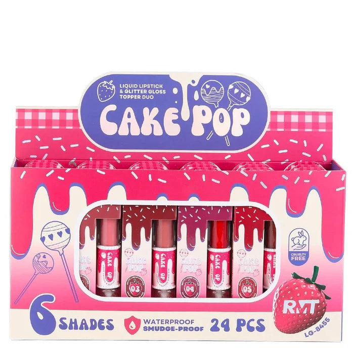 Romantic Beauty - Cake Pop Duo Liquid Lipstick Glitter Glossy