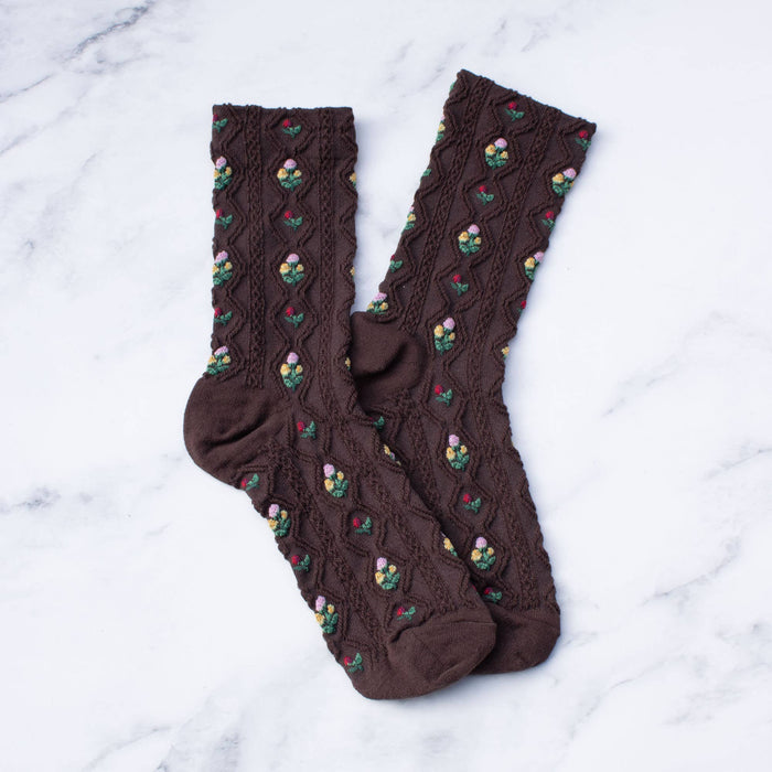 Romantic Floral Casual Socks