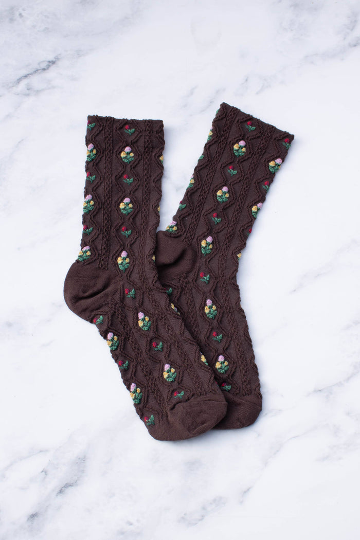 Romantic Floral Casual Socks