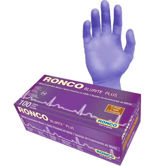 RONCO - PF Nitrile Gloves Blurite Plus XS, 100/Box - 956