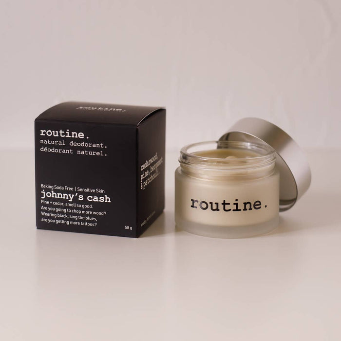 Routine | Natural Deodorant in Johnny’s Cash Scent Baking Soda Free
