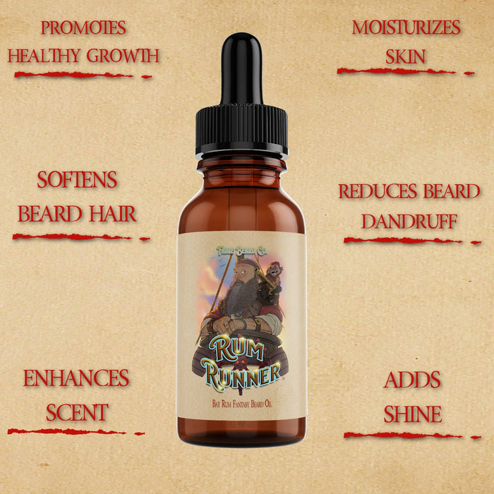 Rum Runner - Beard Oil - Bay Rum Spices, Tahitian Lime, Fresh Coconut