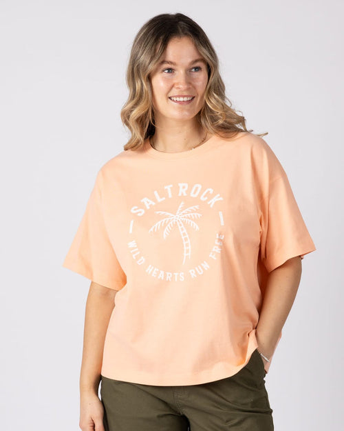 Run Free Womens Short Sleeve T-Shirt in Light Pink