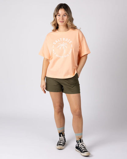 Run Free Womens Short Sleeve T-Shirt in Light Pink