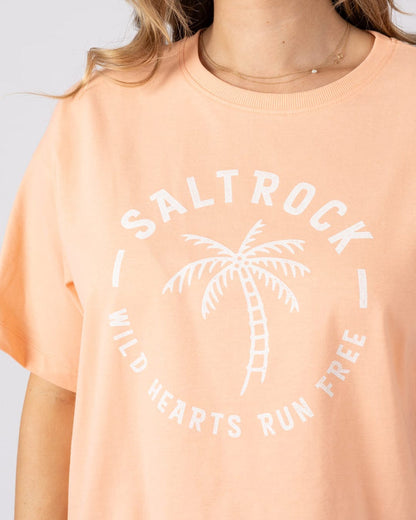 Run Free Womens Short Sleeve T-Shirt in Light Pink