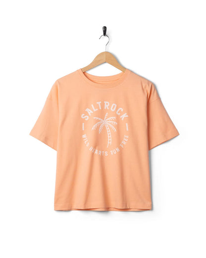 Run Free Womens Short Sleeve T-Shirt in Light Pink
