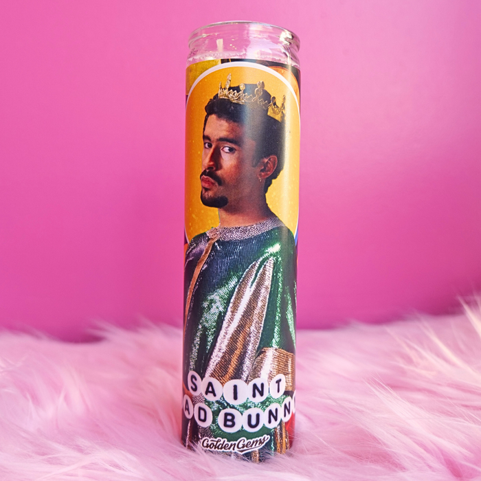 Saint Bad Bunny Prayer Candle