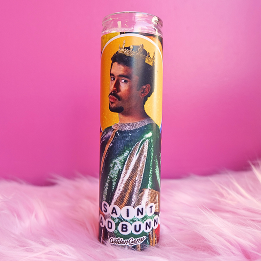 Saint Bad Bunny Prayer Candle