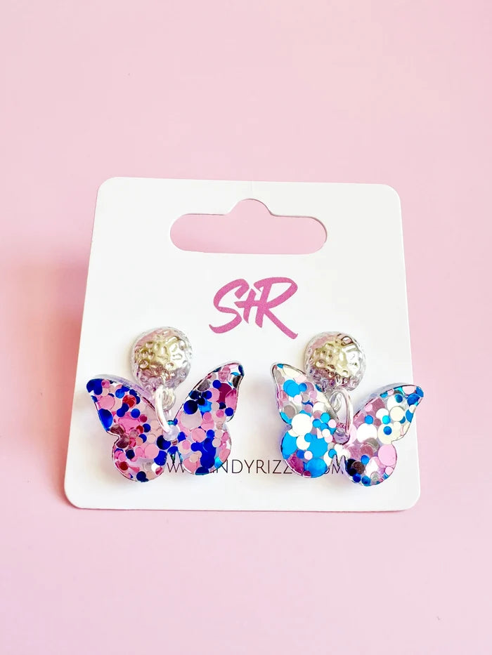 Midnight Mini Butterfly Earrings