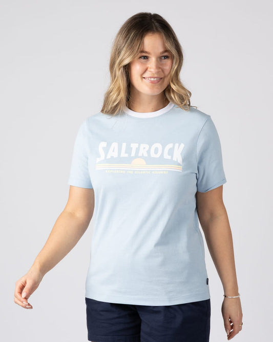 Scape Womens Short Sleeve T-Shirt in Light Blue