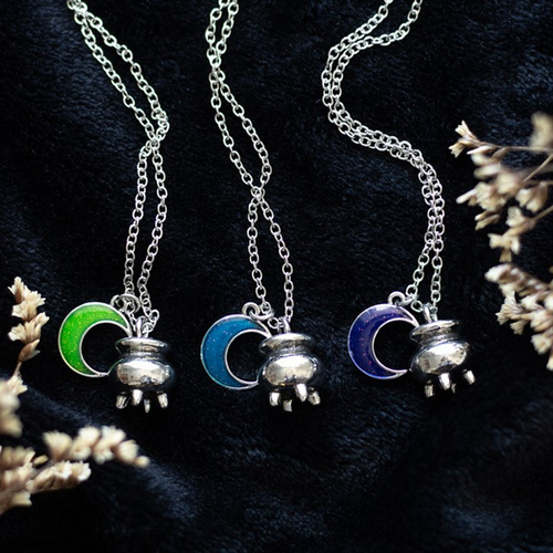 Set of 3 Coven Sisters Cauldron Charm Necklaces 🇬🇧