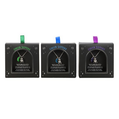 Set of 3 Coven Sisters Cauldron Charm Necklaces 🇬🇧