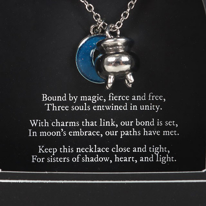Set of 3 Coven Sisters Cauldron Charm Necklaces 🇬🇧