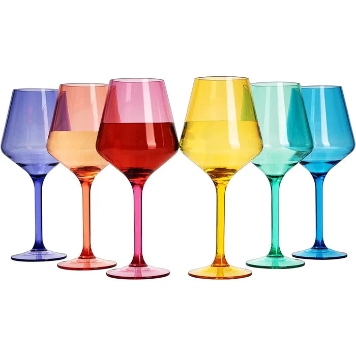 Set of 6 Unbreakable Wine Glasses