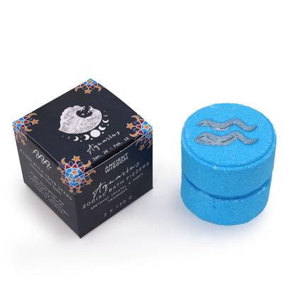 Set of Zodiac Bath Fizzers with Horoscope - Aquarius 🇬🇧
