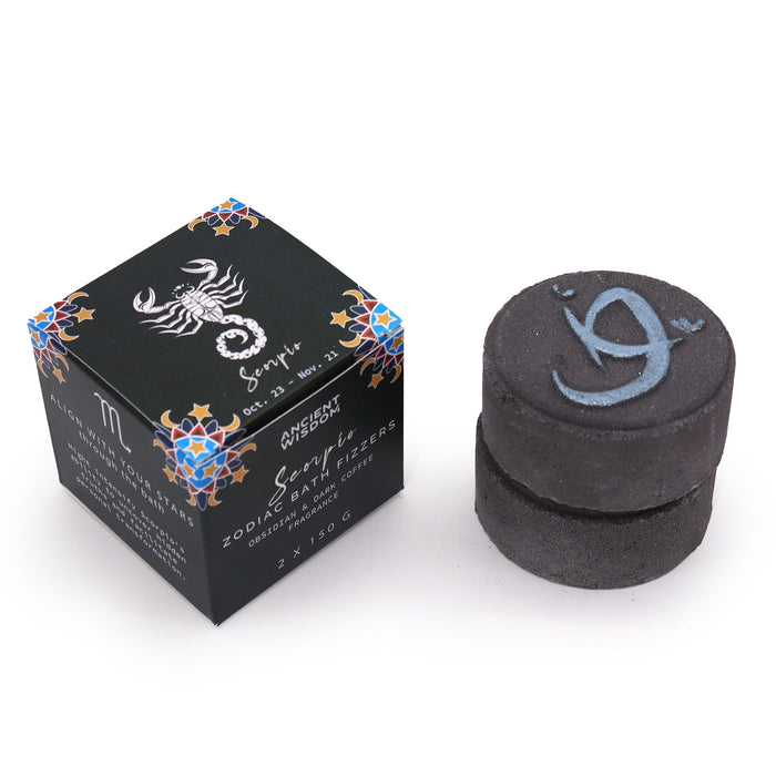 Set of Zodiac Bath Fizzers with Horoscope - Scorpio 🇬🇧