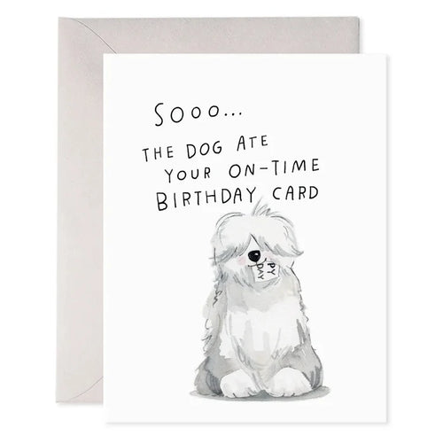 Sheepdog Belated Birthday Card