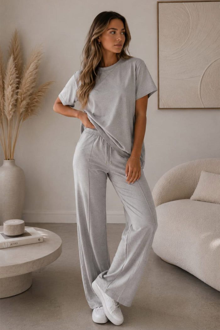 Side Cinched Flared Trouser Set 🇬🇧