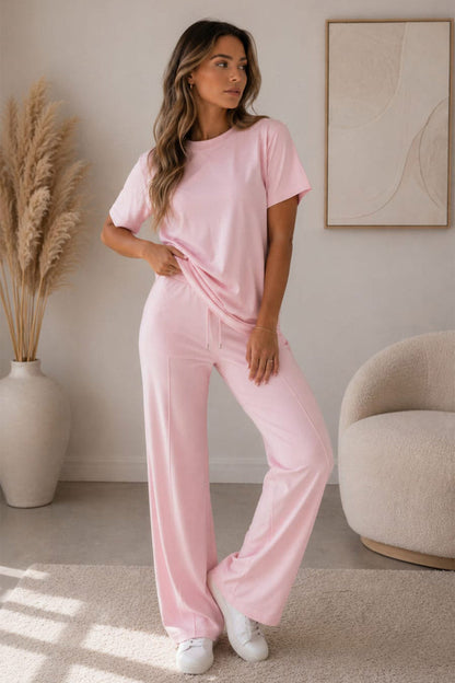 Side Cinched Flared Trouser Set 🇬🇧